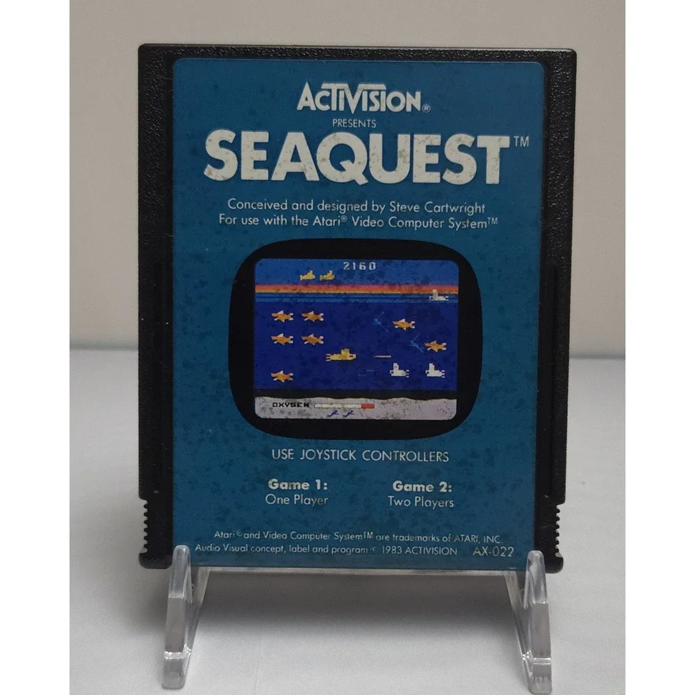 Activision Seaquest & Kaboom! - Atari 2600 Cartridge Bundle - Tested & Working!